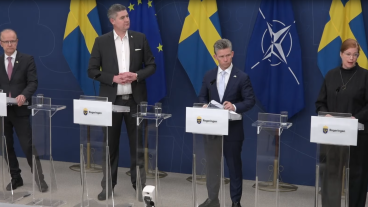 Mikael Oscarsson (KD), Oscar Sjöstedt (SD)  Pål Jonson (M) och Anna Starbrink (L)