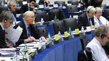 Möte i utskottet för konstitutionella frågor. Arkivbild.