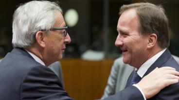 EU-kommissionens ordförande Jean-Claude Juncker och statsminister Stefan Löfven (S). Arkivbild.