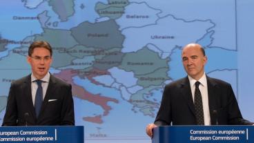 Jyrki Katainen och Pierre Moscovici.