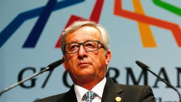 EU-kommissionens ordförande Jean-Claude Juncker vid lördagens presskonferens.