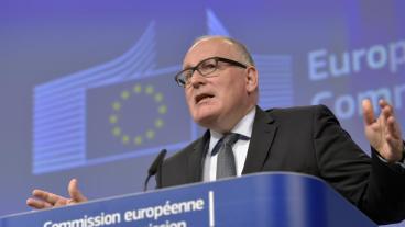 EU-kommissionens förste vice ordförande, den nederländske socialdemokraten Frans Timmermans. Arkivbild.