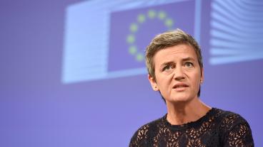 EU:s konkurrenskommissionär, den danska liberalen Margrethe Vestager. Arkivbild.