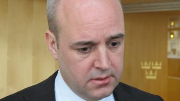 Statsminister Fredrik Reinfeldt (M) i riksdagen. Arkivbild.