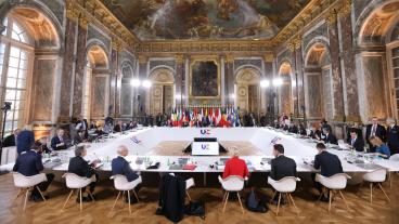 Rysslands krig mot Ukraina präglade EU toppmötet i Versailles 10-11 mars 2022. 